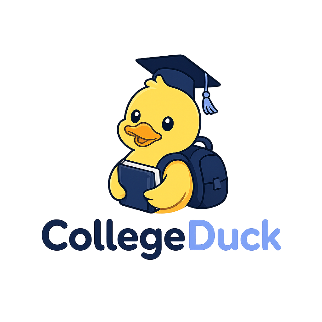 The Practical College Duck logo